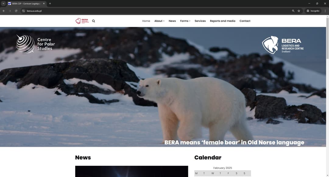 BERA' s webpage screenshot